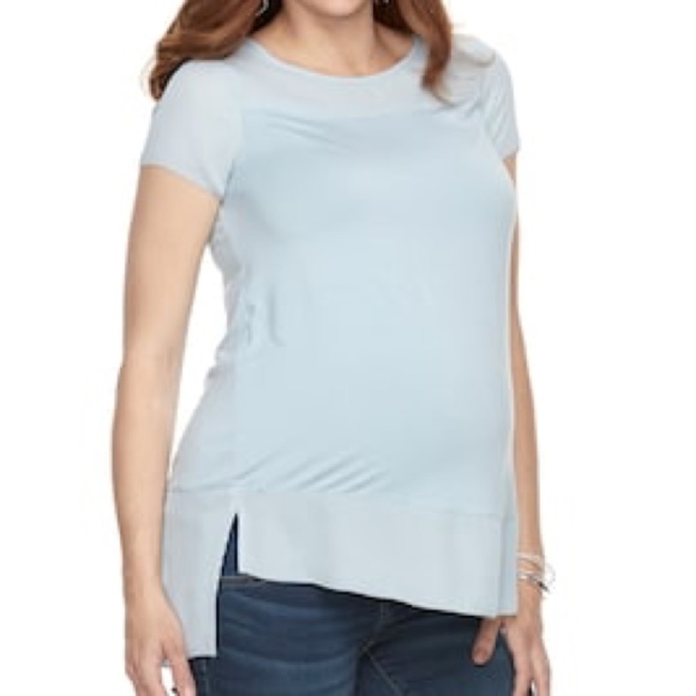 THREE maternity short sleeve tops (size S/M)